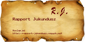 Rapport Jukundusz névjegykártya